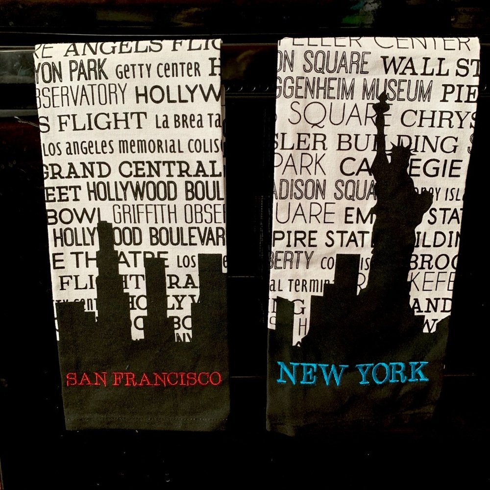NEW NY & Cali Tea Towels